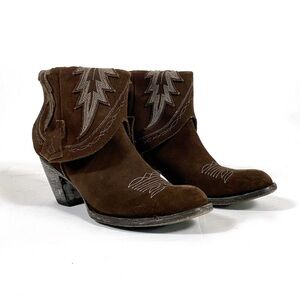 Old Gringo Toluca Suede Western Fold Over Short Boots
